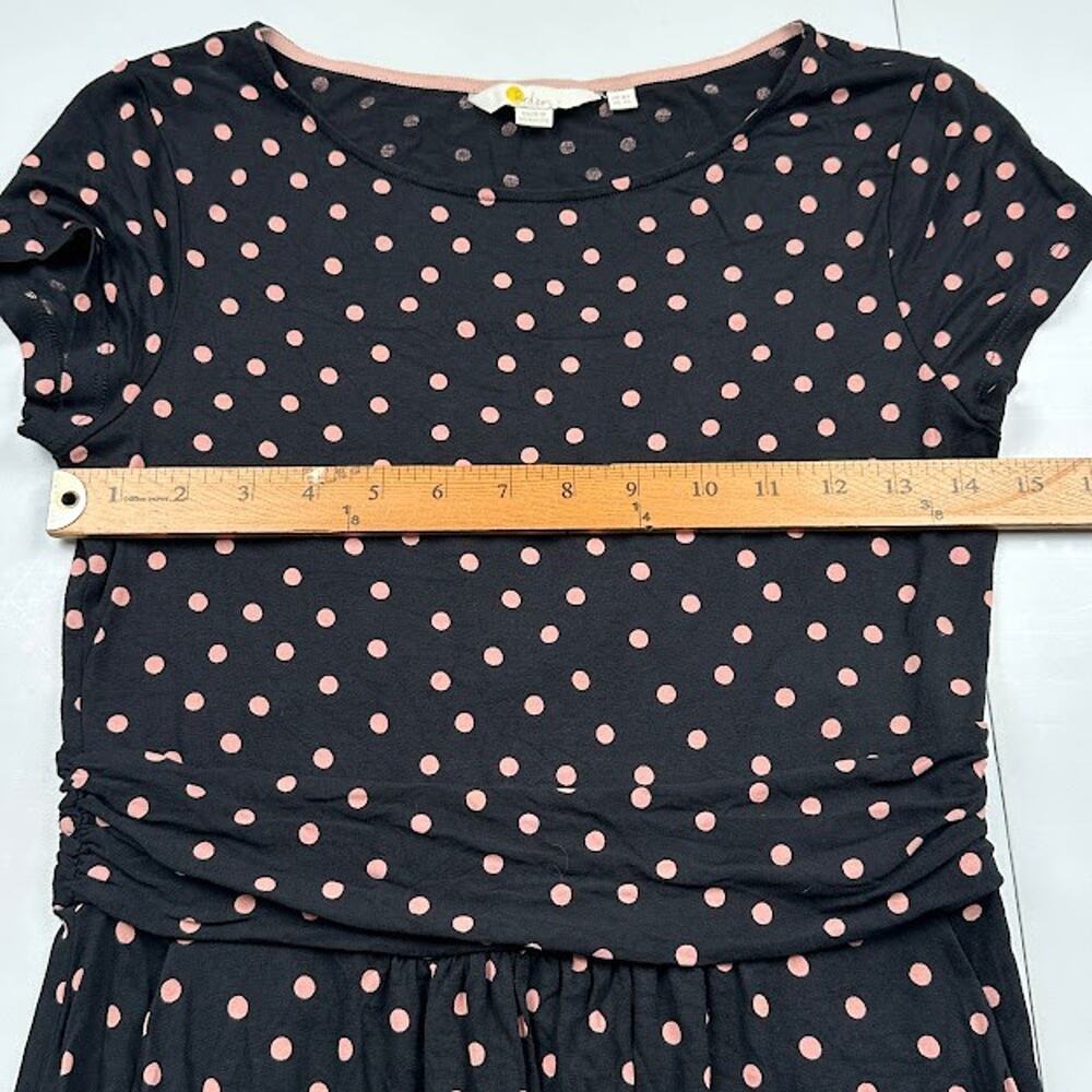 Boden Dress Womens 4P Black Pink Polka Dot Amelia Jersey Knit Preppy Career - Picture 8 of 12